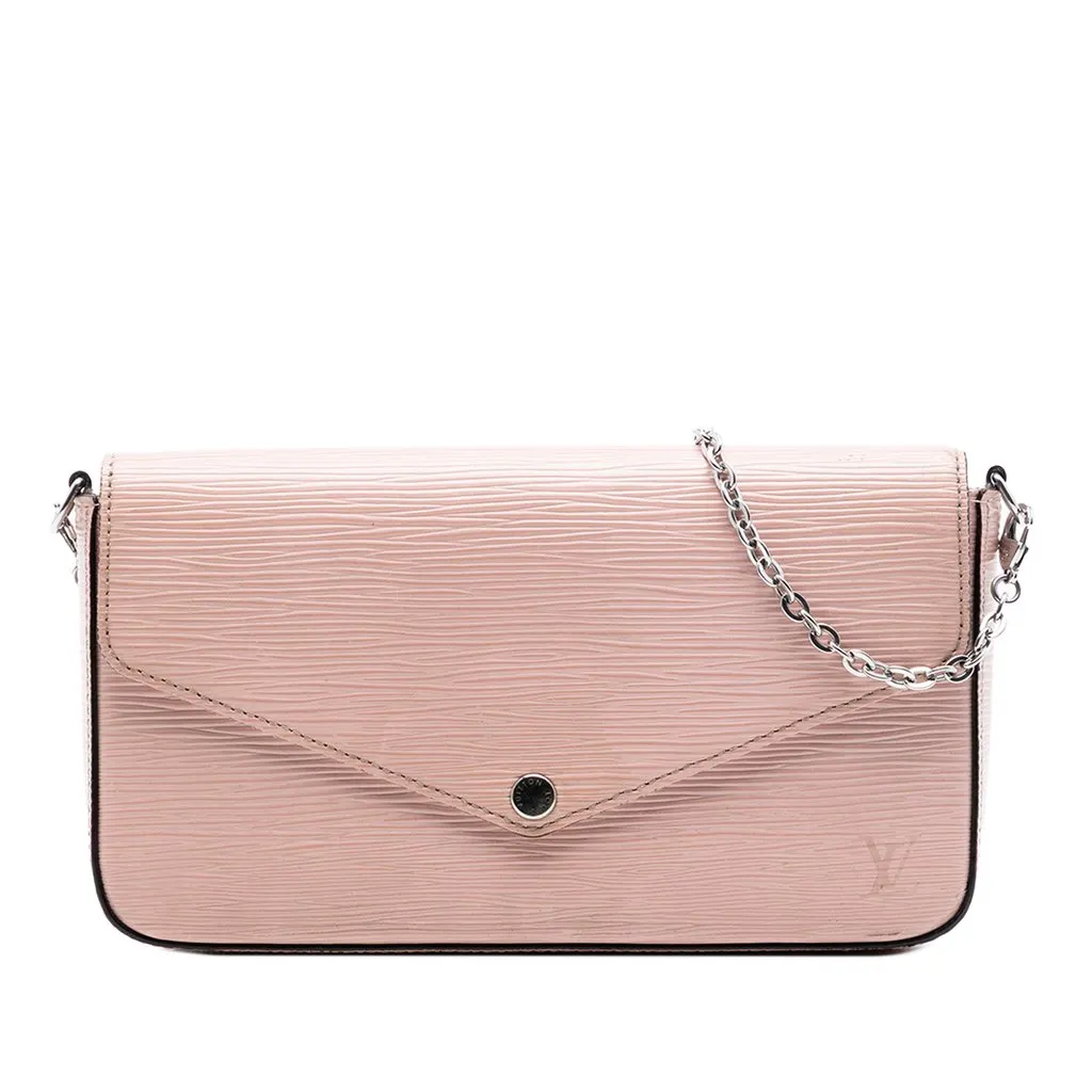 Louis Vuitton Epi Pochette Felicie Pink Leather Very good - Front View