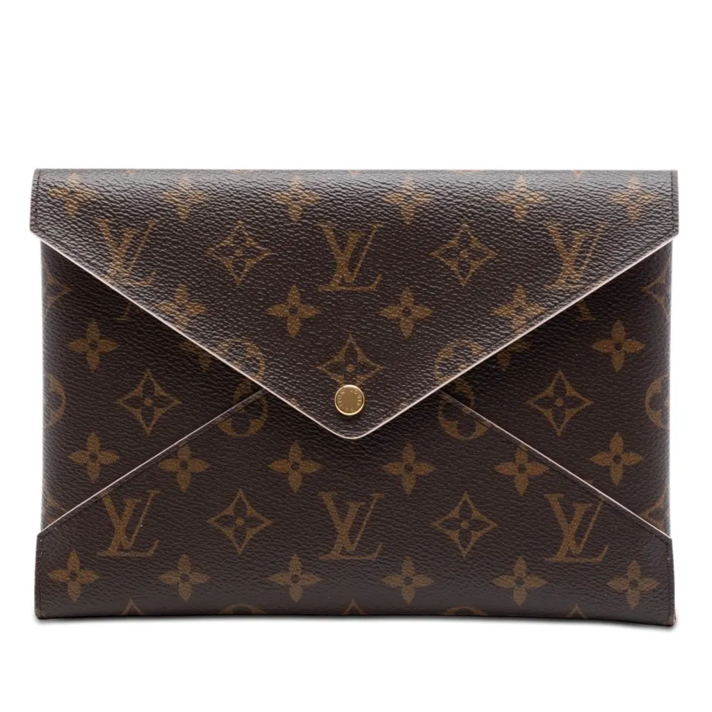 Louis Vuitton Monogram Pochette Kirigami GM Brown Very good - Front View