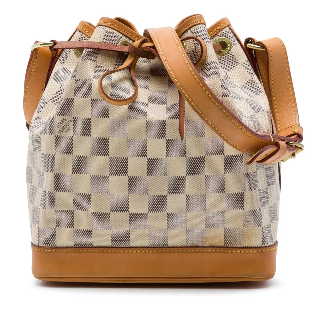 Louis Vuitton Damier Azur Noe BB White Very good - Front View