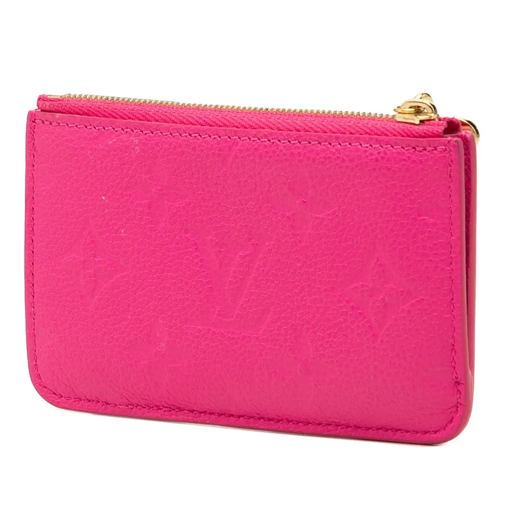 Louis Vuitton Takashi Murakami Monogram Empreinte and Monogram Multicolore Romy Card Holder Pink Leather Very good - Back View
