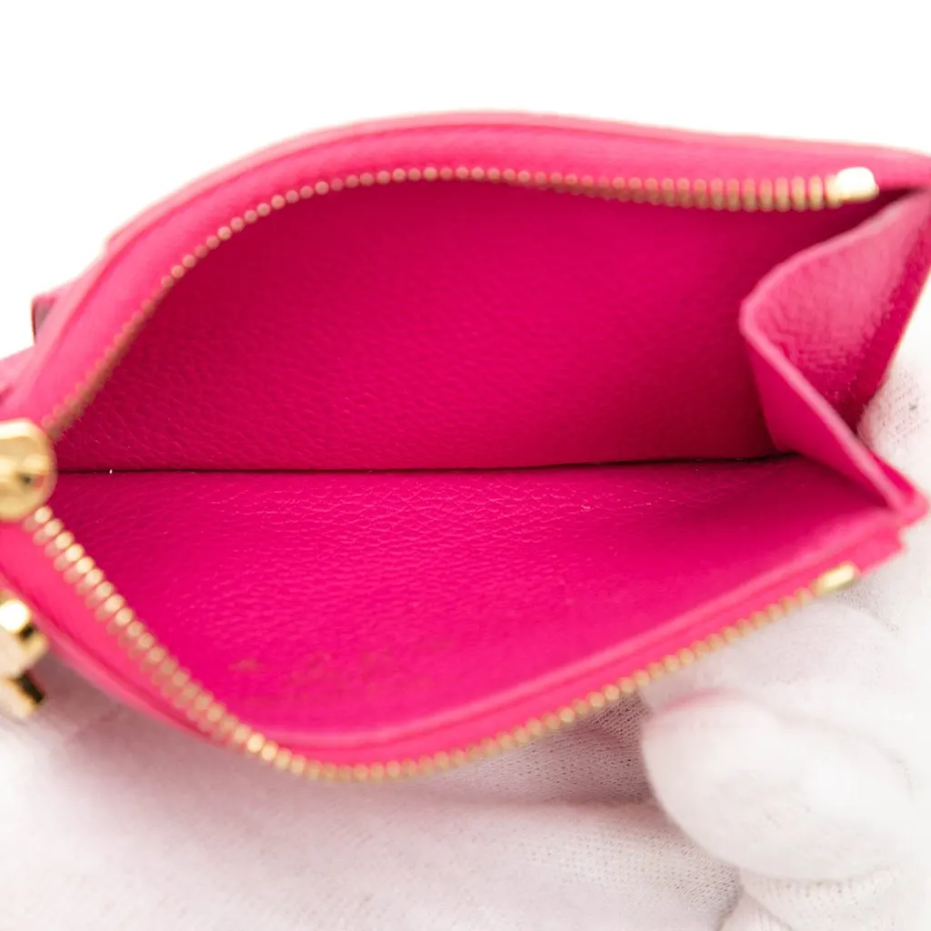 Louis Vuitton Takashi Murakami Monogram Empreinte and Monogram Multicolore Romy Card Holder Pink Leather Very good - Model View