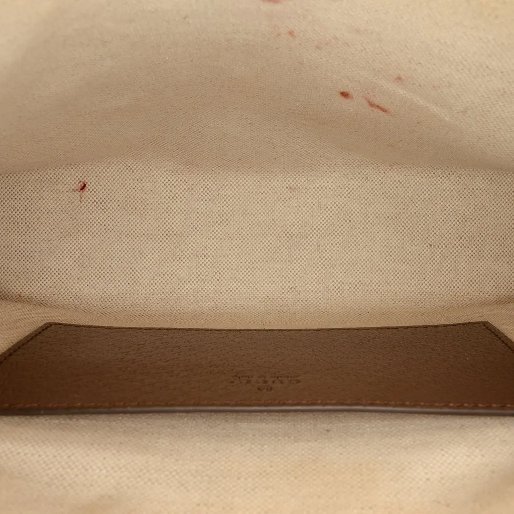 Gucci Jumbo GG Canvas Pouch Brown Canvas Good - Model View