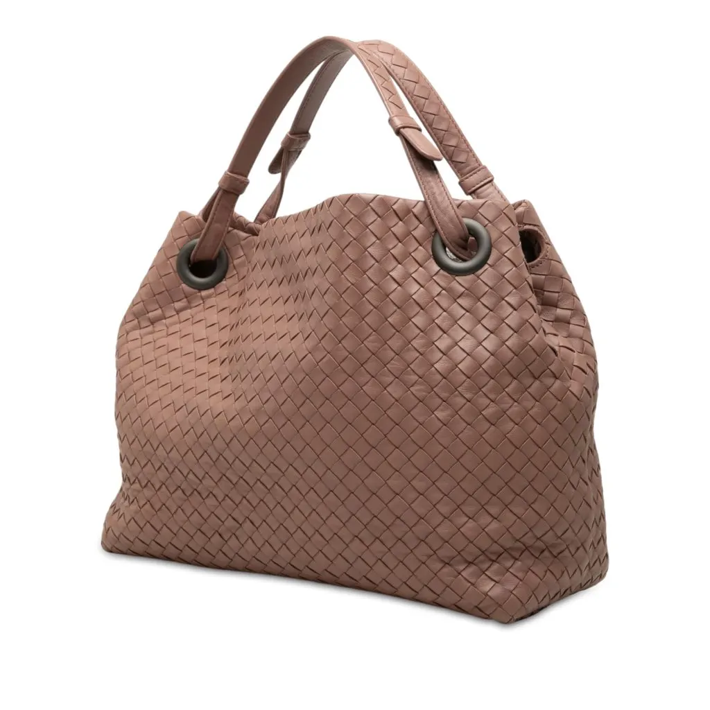 Bottega Veneta Medium Nappa Intrecciato Garda Tote Brown Leather Very good - Back View