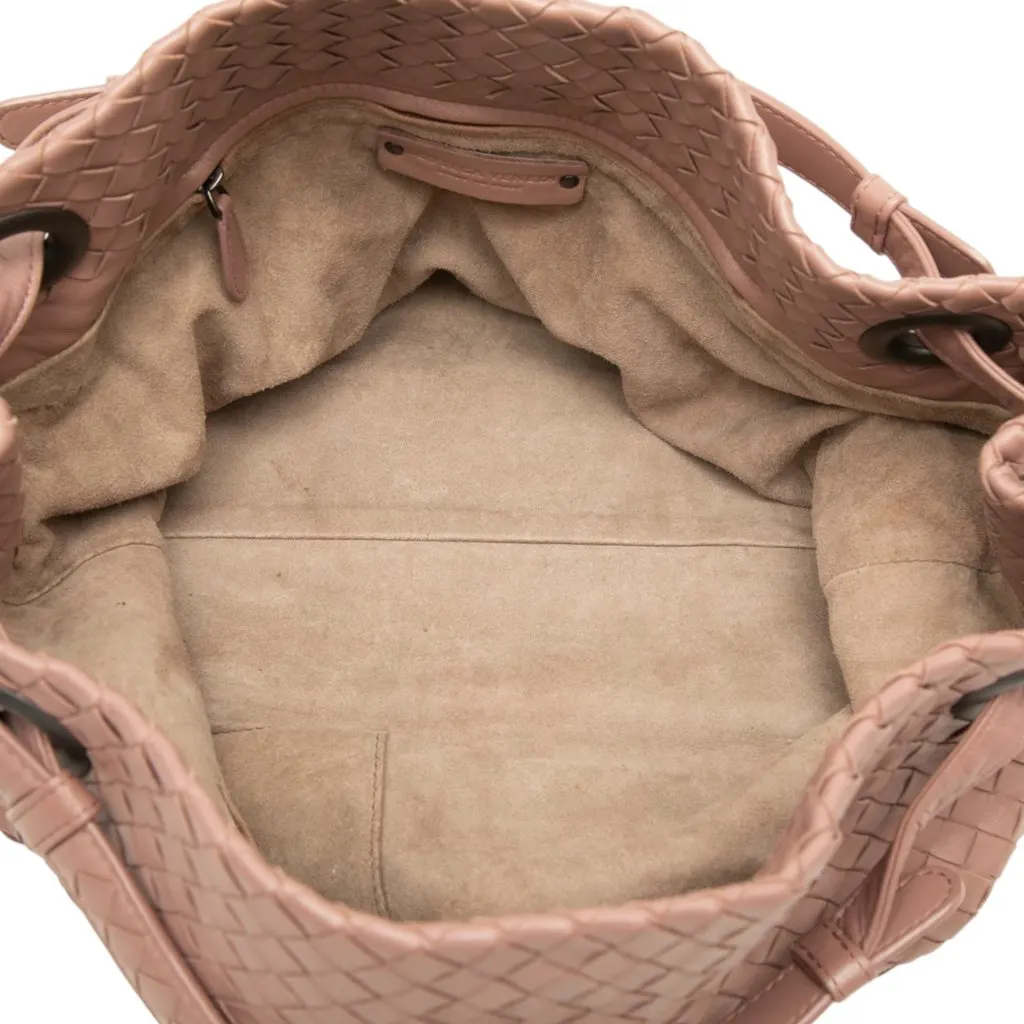 Bottega Veneta Medium Nappa Intrecciato Garda Tote Brown Leather Very good - Model View