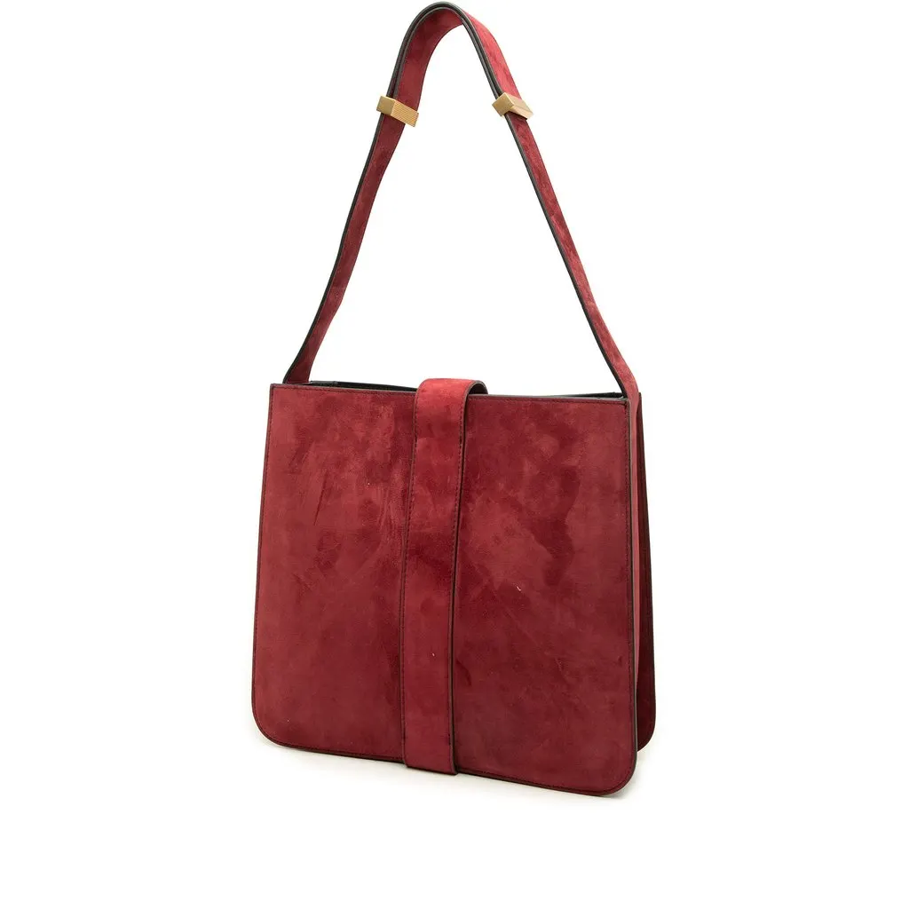 Bottega Veneta Suede Marie Shoulder Bag Red Leather Very good - Back View