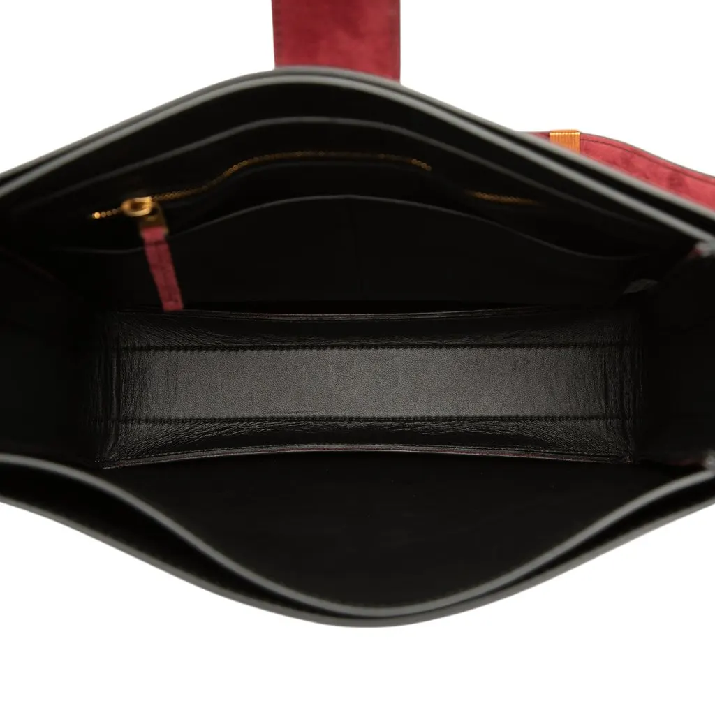 Bottega Veneta Suede Marie Shoulder Bag Red Leather Very good - Model View