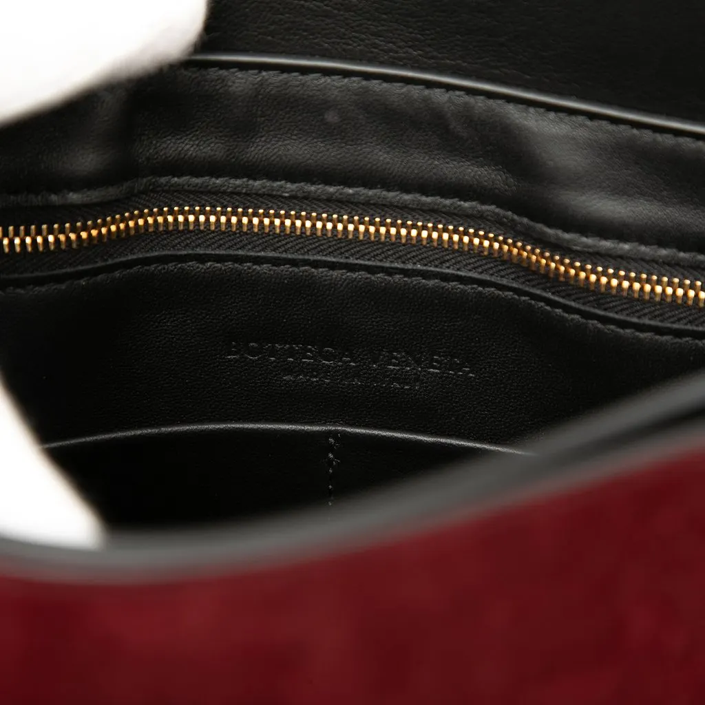 Bottega Veneta Suede Marie Shoulder Bag Red Leather Very good - Box View