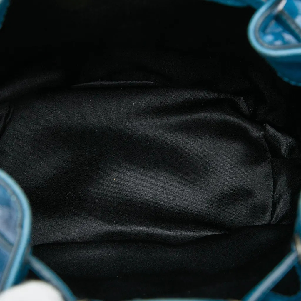 Miu Miu Leather Bucket Bag Blue Leather Very good - Model View