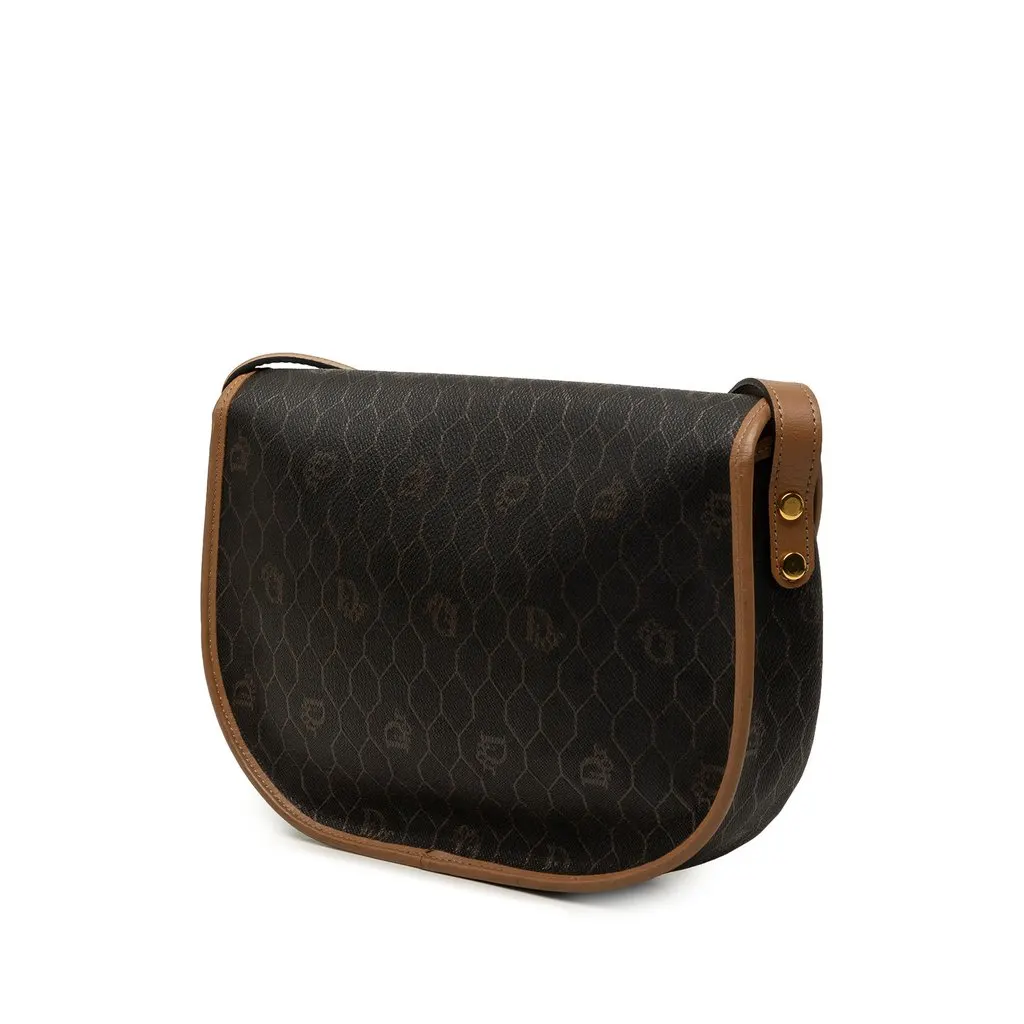 Dior Honeycomb Coated Canvas Crossbody Black Canvas Very good - Back View