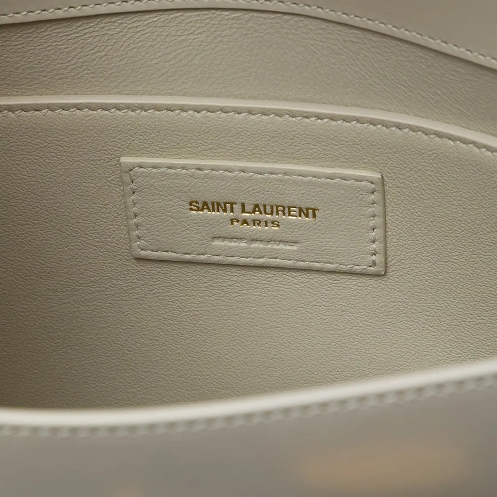 Saint Laurent Small Smooth Calfskin Manhattan Shoulder Bag White Leather Very good - Box View