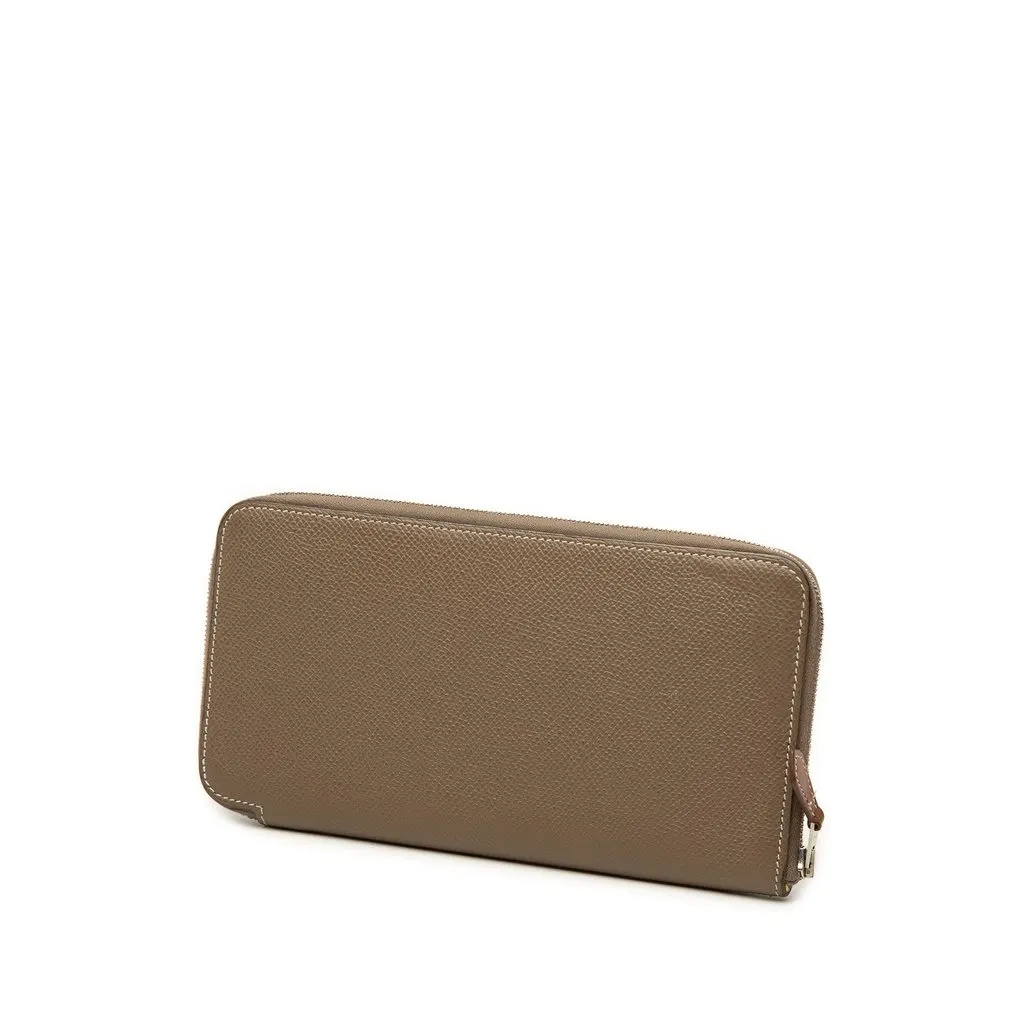 Hermès Epsom Azap Silk In Long Wallet Brown Leather Very good - Back View