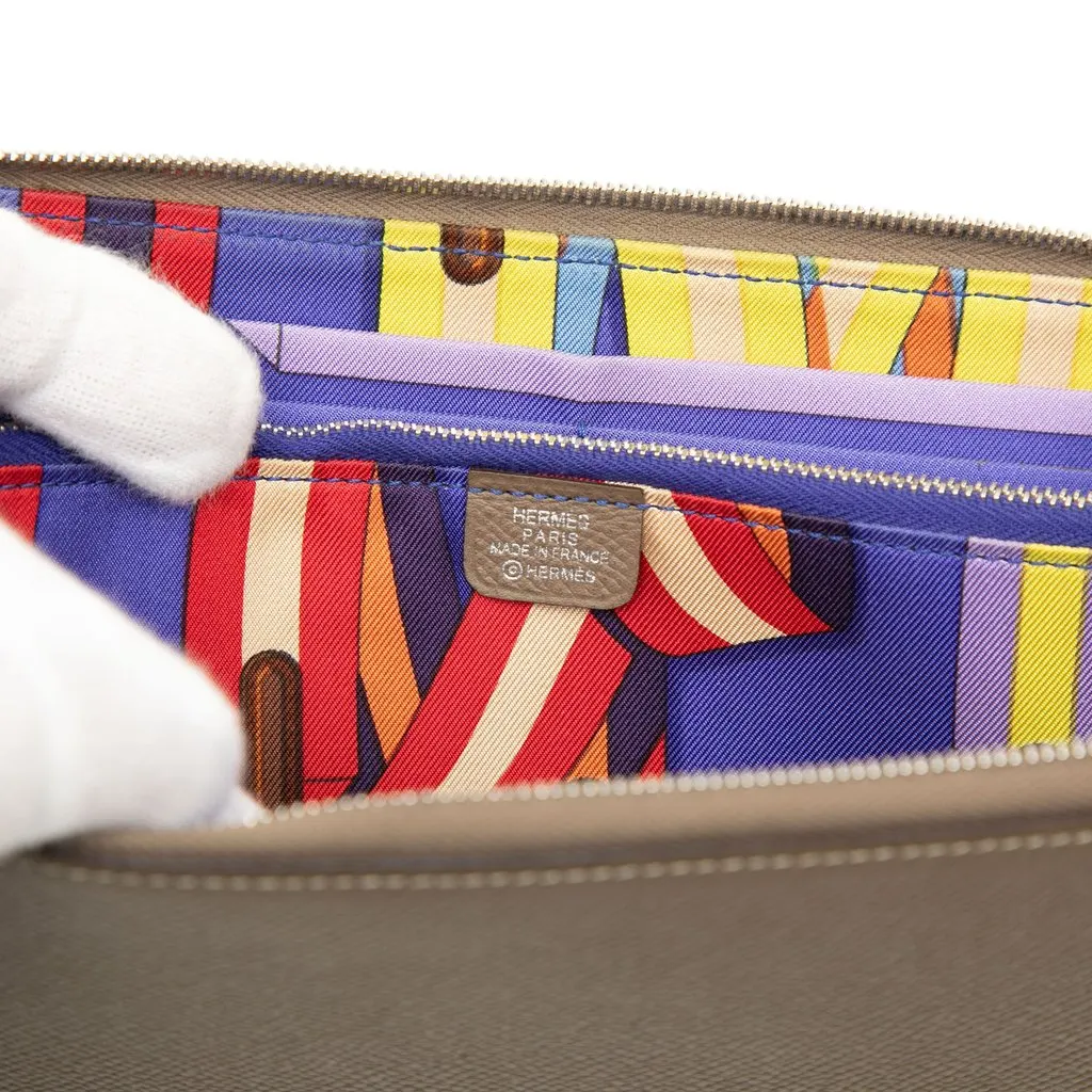 Hermès Epsom Azap Silk In Long Wallet Brown Leather Very good - Box View