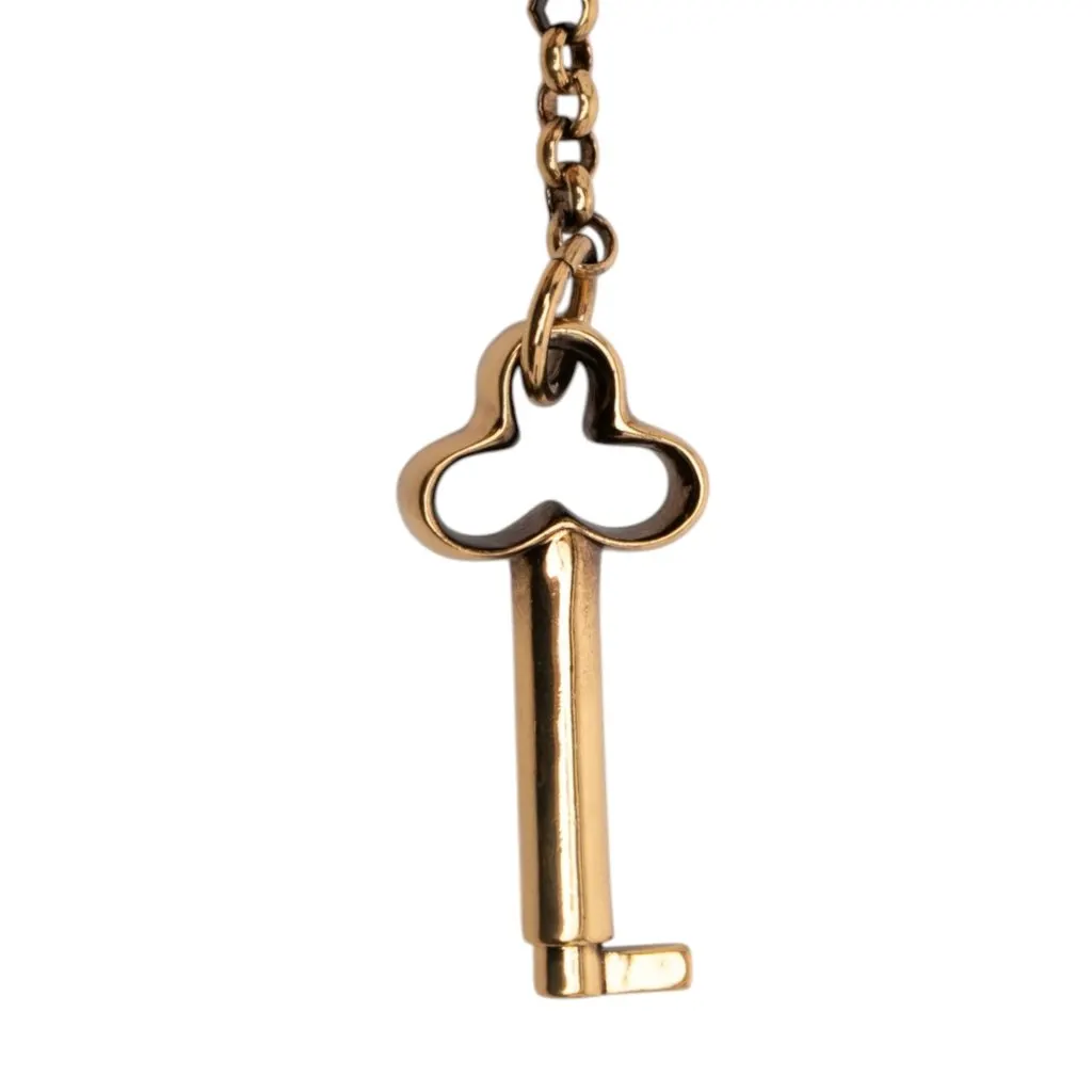 Chloé Gold Plated Chloe Symbols and Shearling Tail Bag Charm Gold Metal Never worn - Box View