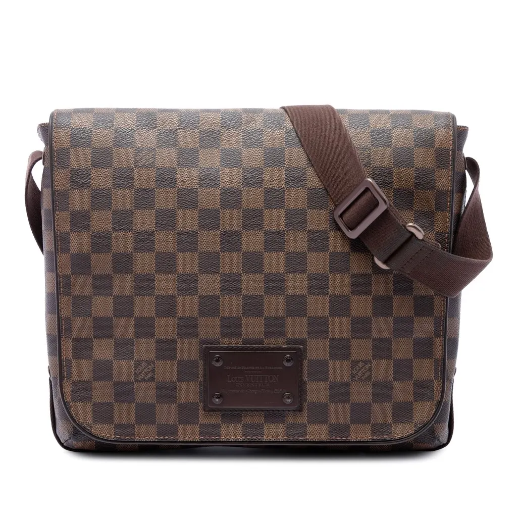 Louis Vuitton Damier Ebene Brooklyn MM Brown Very good - Front View