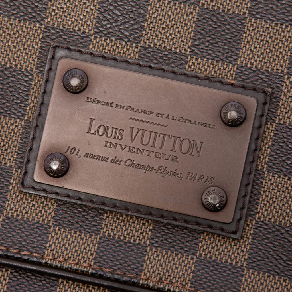Louis Vuitton Damier Ebene Brooklyn MM Brown Very good - Box View