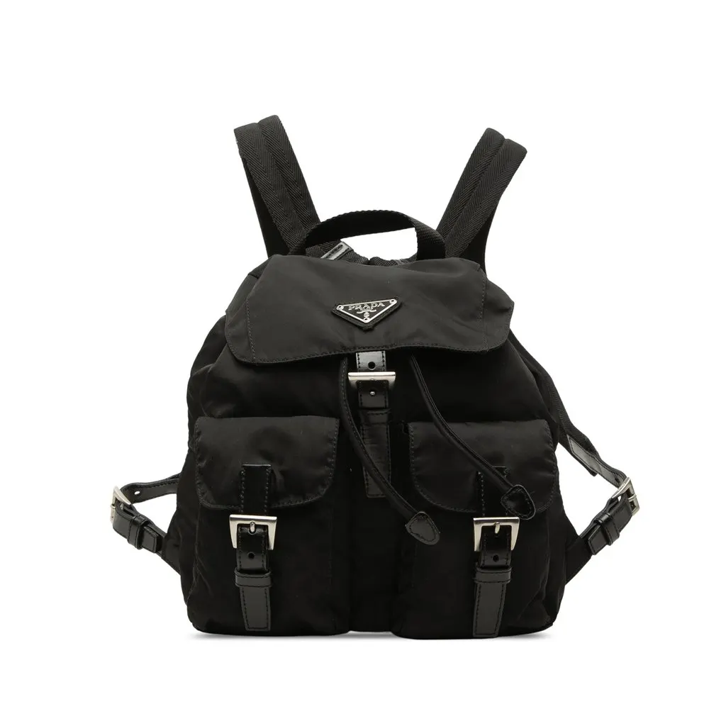 Prada Tessuto Backpack Black Good - Front View