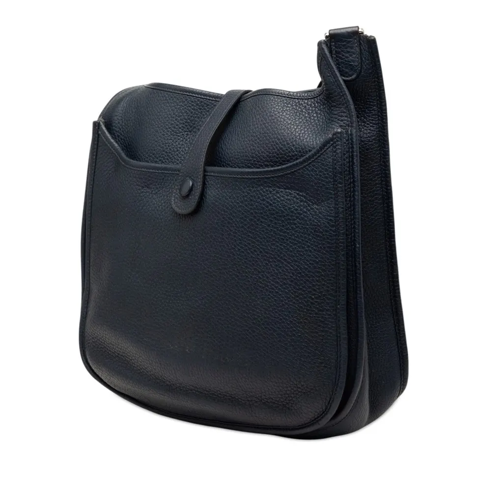 Hermès Clemence Evelyne III 29 Blue Leather Very good - Back View