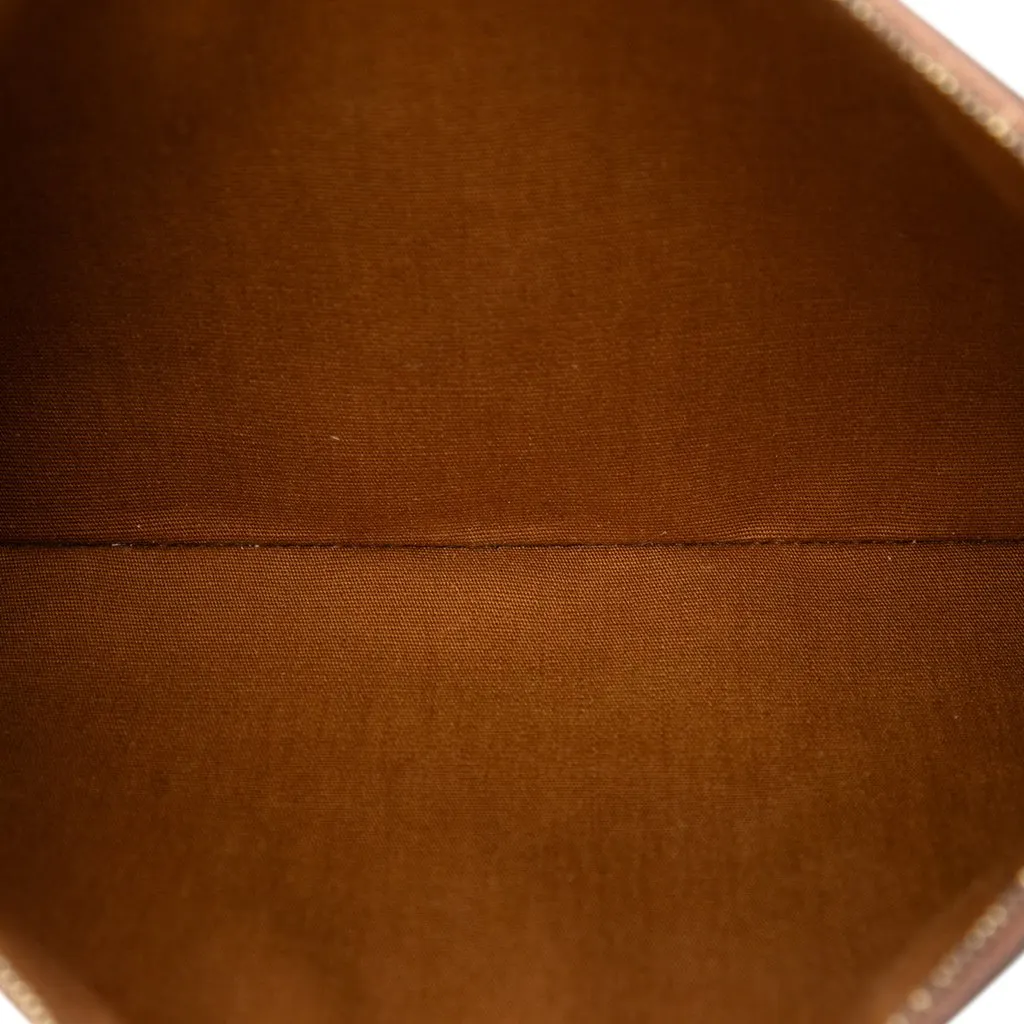 Celine Small Triomphe Coated Canvas Clutch Brown Very good - Model View