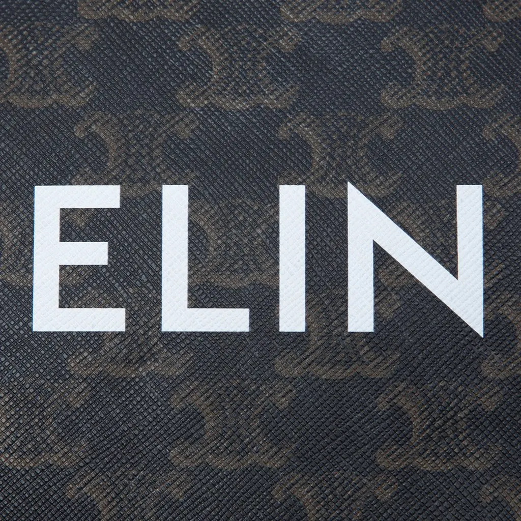 Celine Small Triomphe Coated Canvas Clutch Brown Very good - Box View