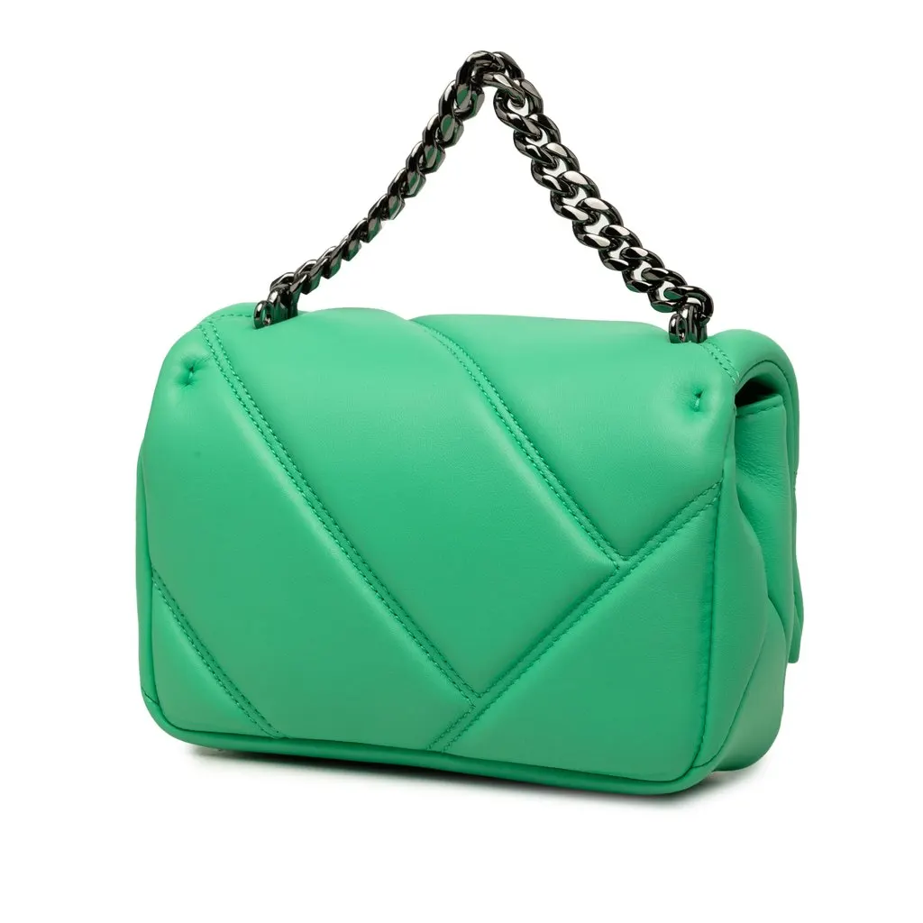 Bvlgari Mini Leather Serpenti Cabochon Satchel Green Leather Very good - Back View