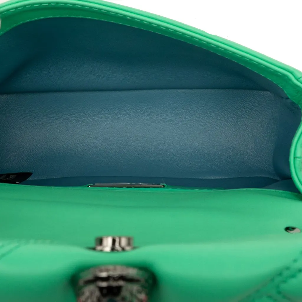 Bvlgari Mini Leather Serpenti Cabochon Satchel Green Leather Very good - Model View