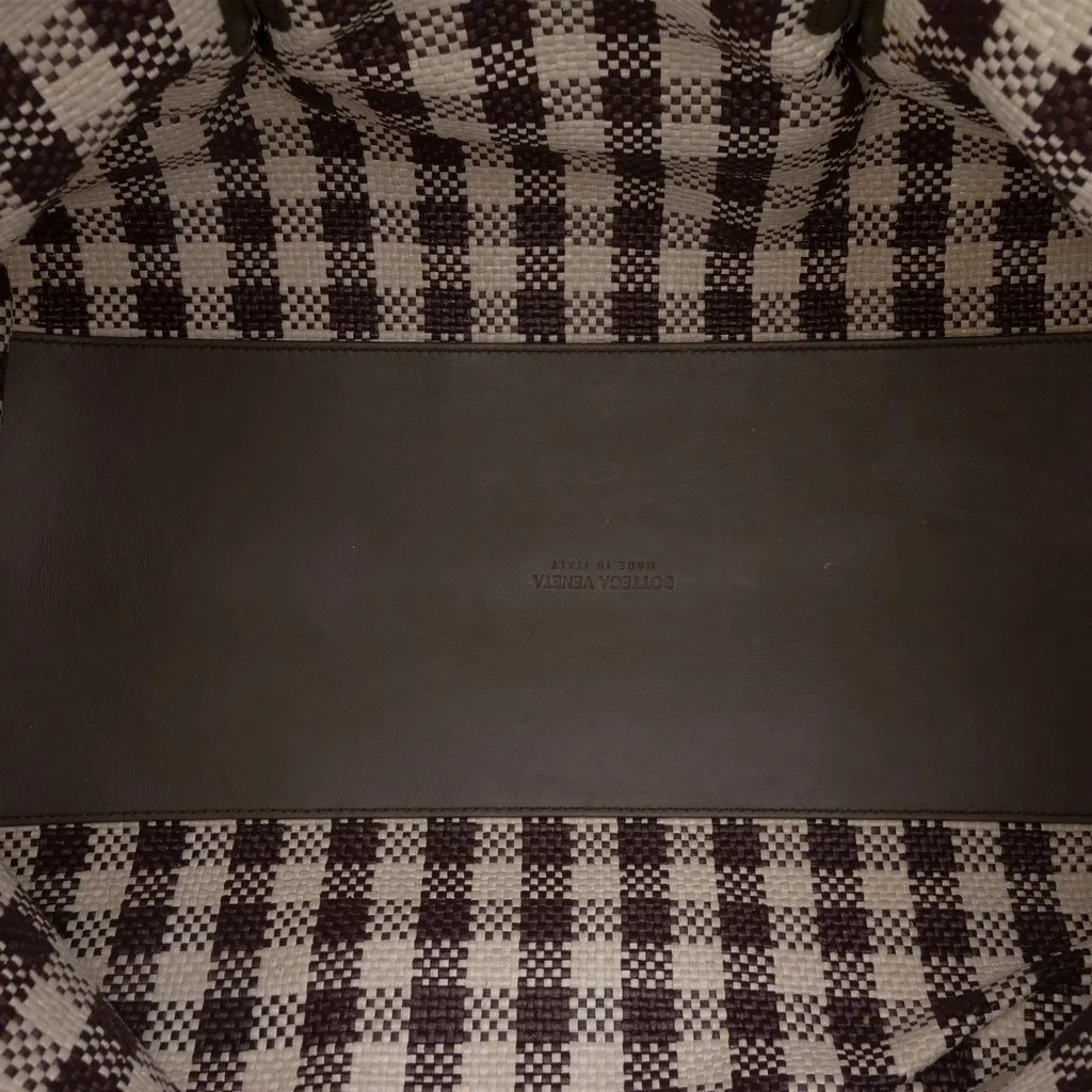 Bottega Veneta Large Calfskin Intrecciato Pinacoteca Tote Brown Leather Very good - Model View