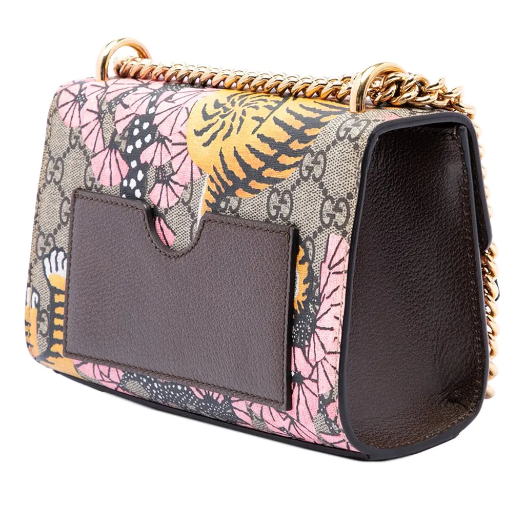Gucci Small GG Supreme Bengal Padlock Crossbody Beige Canvas Very good - Back View