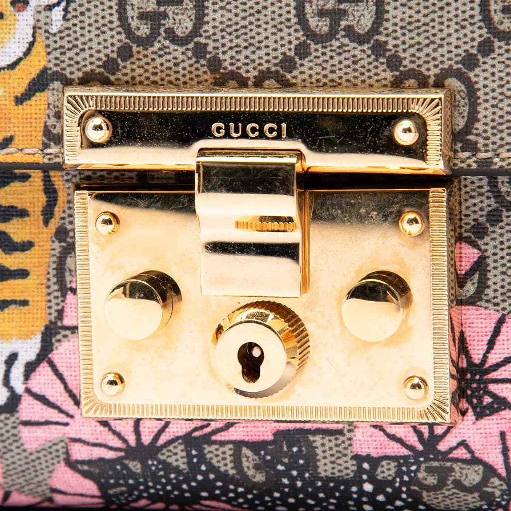Gucci Small GG Supreme Bengal Padlock Crossbody Beige Canvas Very good - Box View