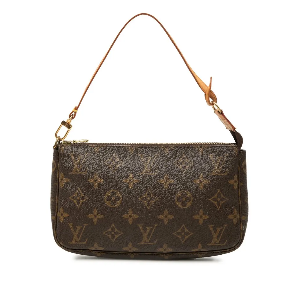 Louis Vuitton Monogram Pochette Accessoires Brown Very good - Front View