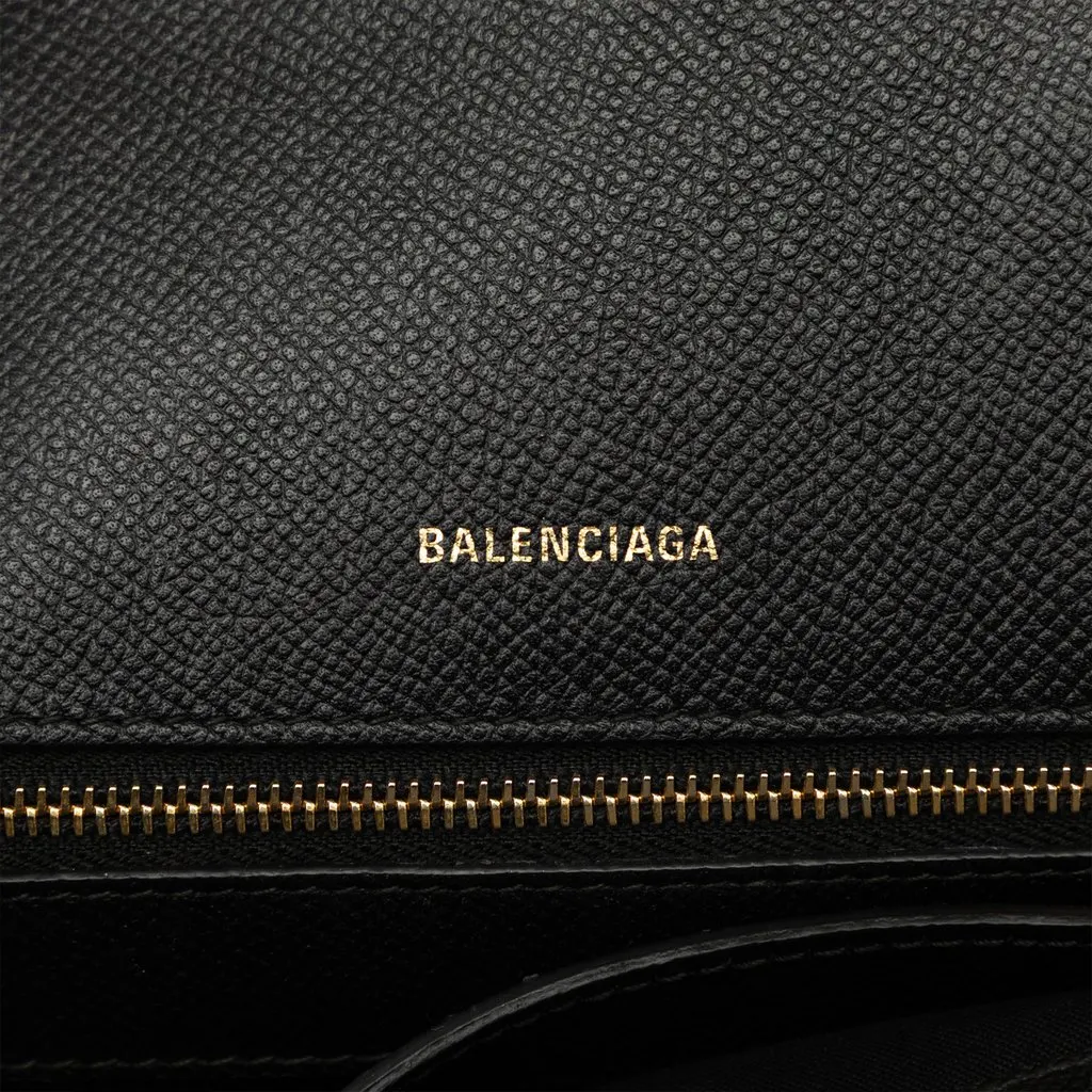 Balenciaga Grained Calfskin Ville Top Handle Bag S Black Leather Very good - Box View