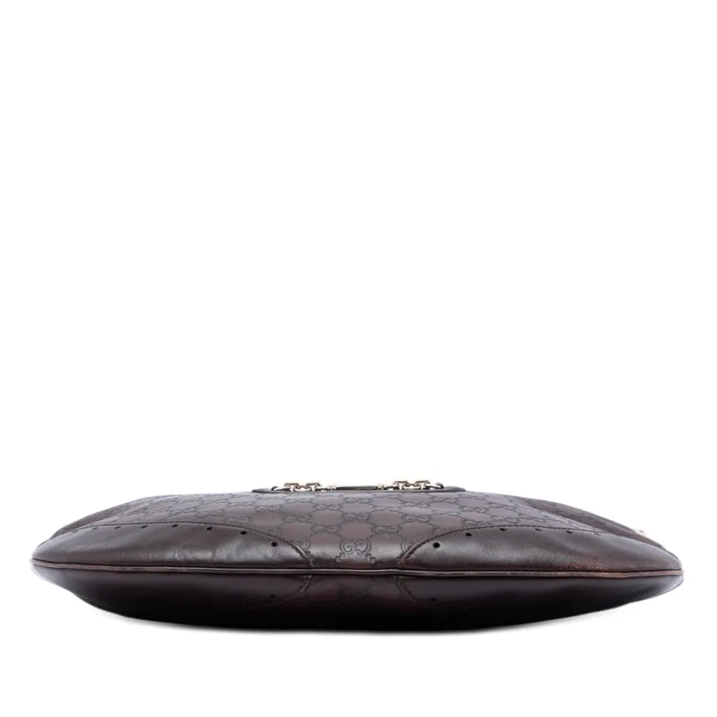 Gucci Guccissima Punch Crossbody Brown Leather Very good - Inside View