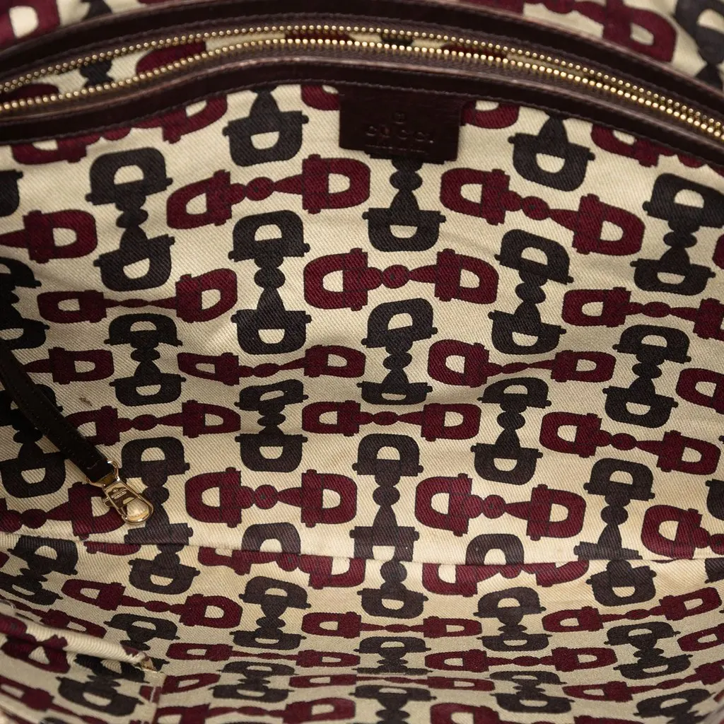 Gucci Guccissima Punch Crossbody Brown Leather Very good - Model View