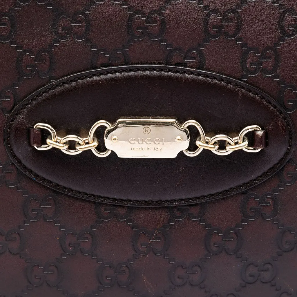 Gucci Guccissima Punch Crossbody Brown Leather Very good - Box View