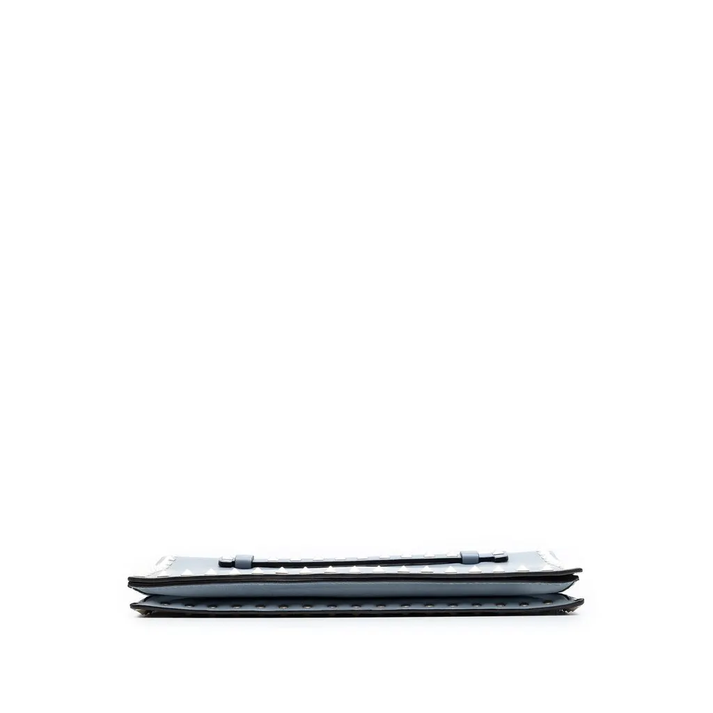 Valentino Nappa Rockstud Wristlet Clutch Grey Leather Very good - Inside View