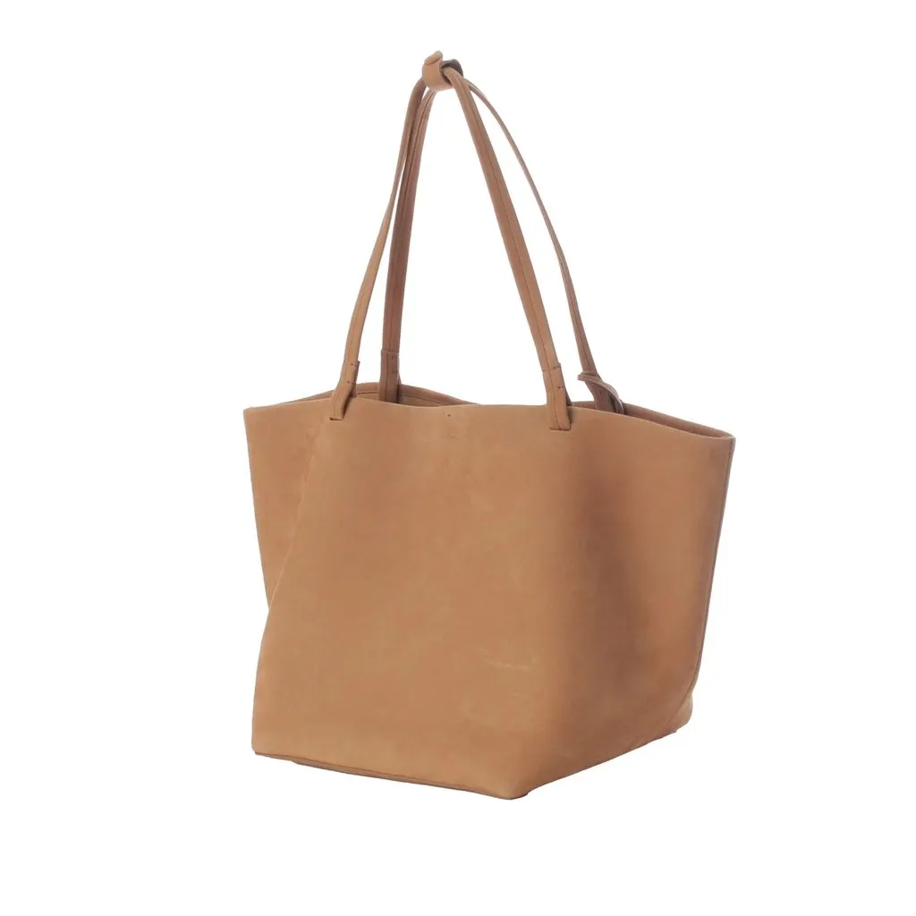 The Row Nubuck Park Tote Three Beige Leather Very good - Back View