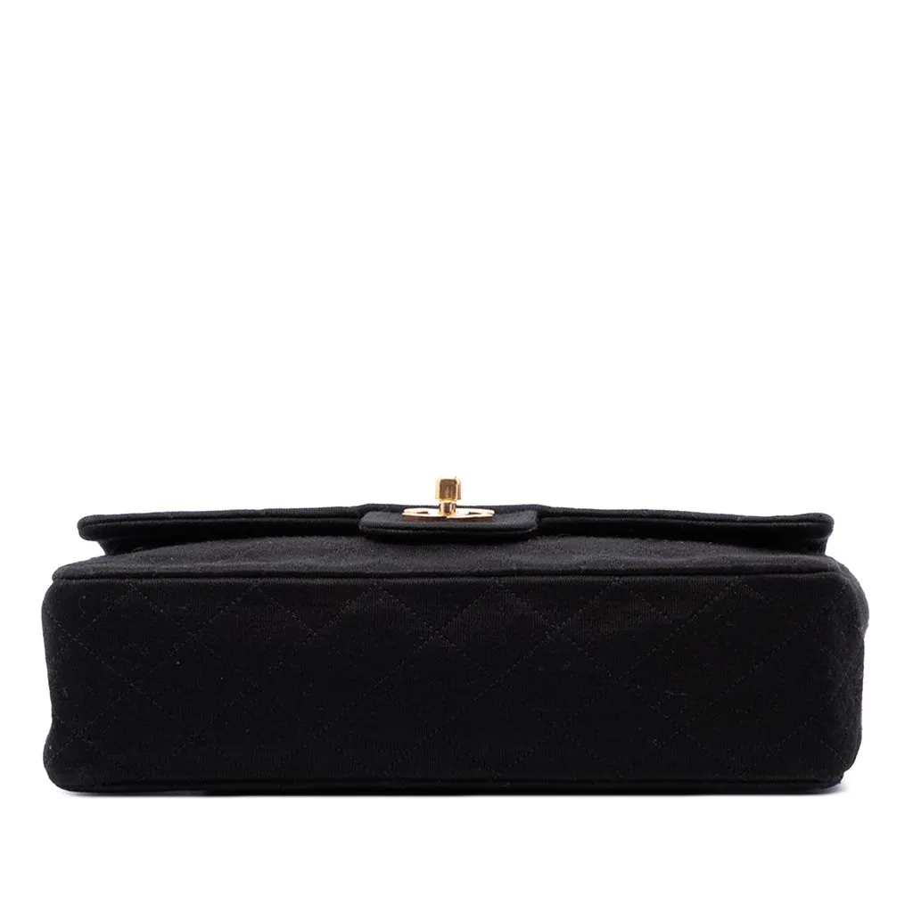Chanel Medium Classic Jersey Bijoux Chain Double Flap Black Very good - Inside View
