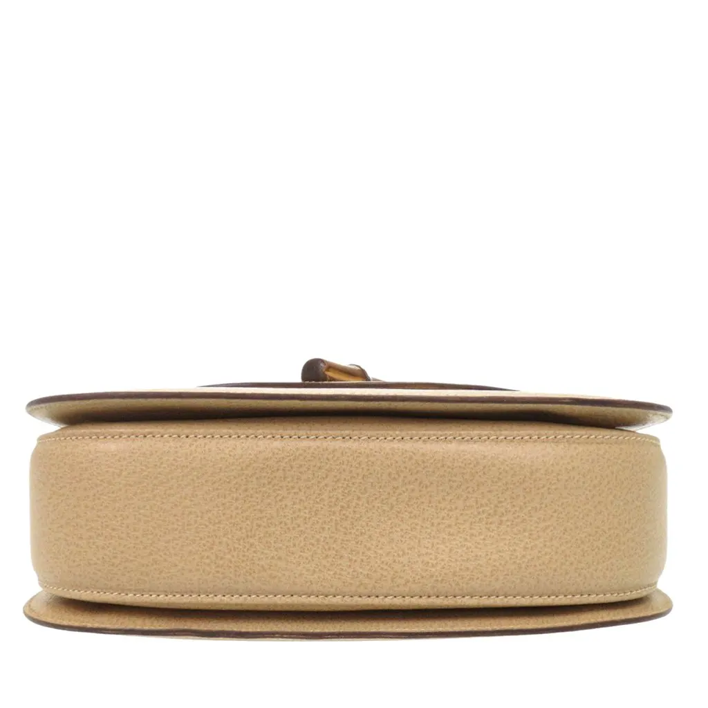 Gucci Grained Calfskin Bamboo Night Beige Leather Very good - Inside View