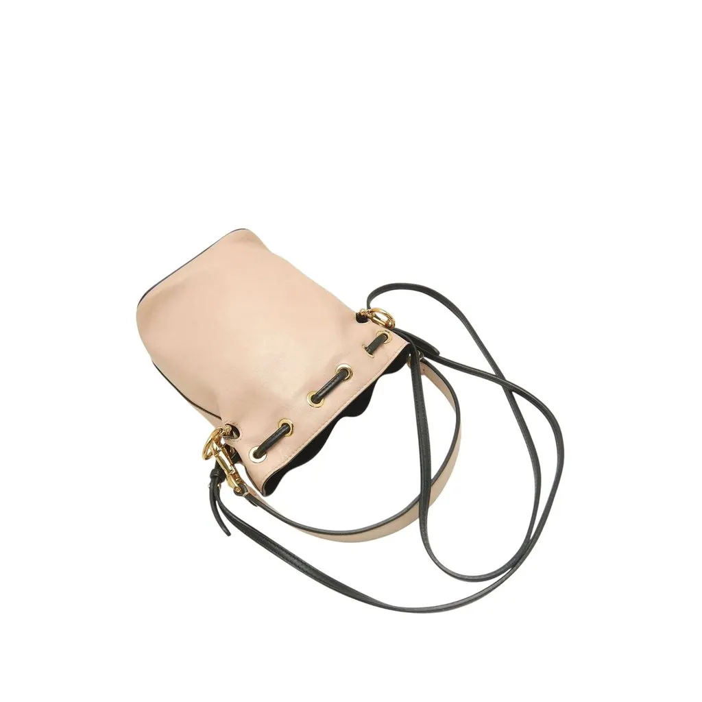 Fendi Mini Calfskin Mon Tresor Bucket Bag Brown Leather Very good - Back View