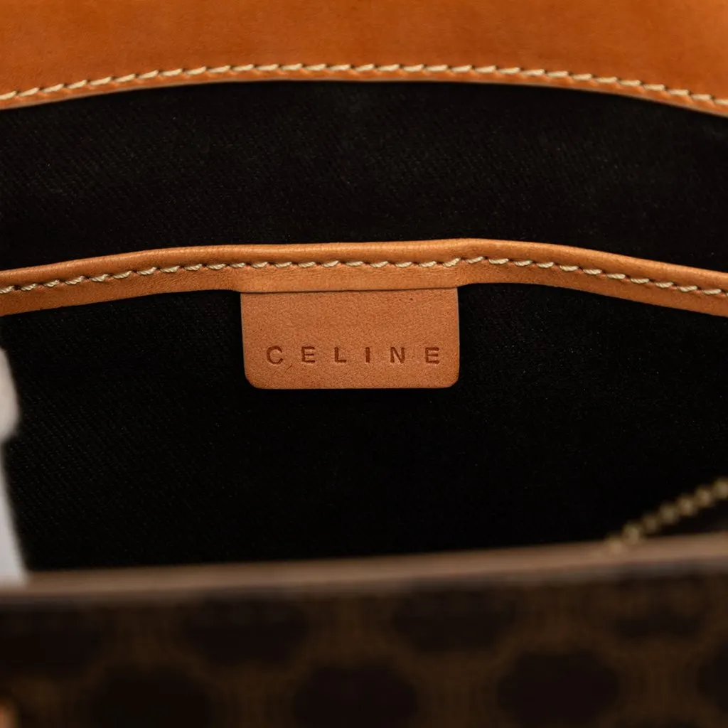 Celine Macadam Coated Canvas Tote Brown Canvas Good - Box View