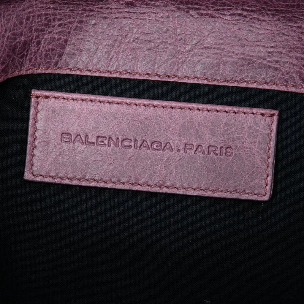Balenciaga Lambskin Motocross Giant 21 Envelope Clutch Purple Leather Very good - Box View
