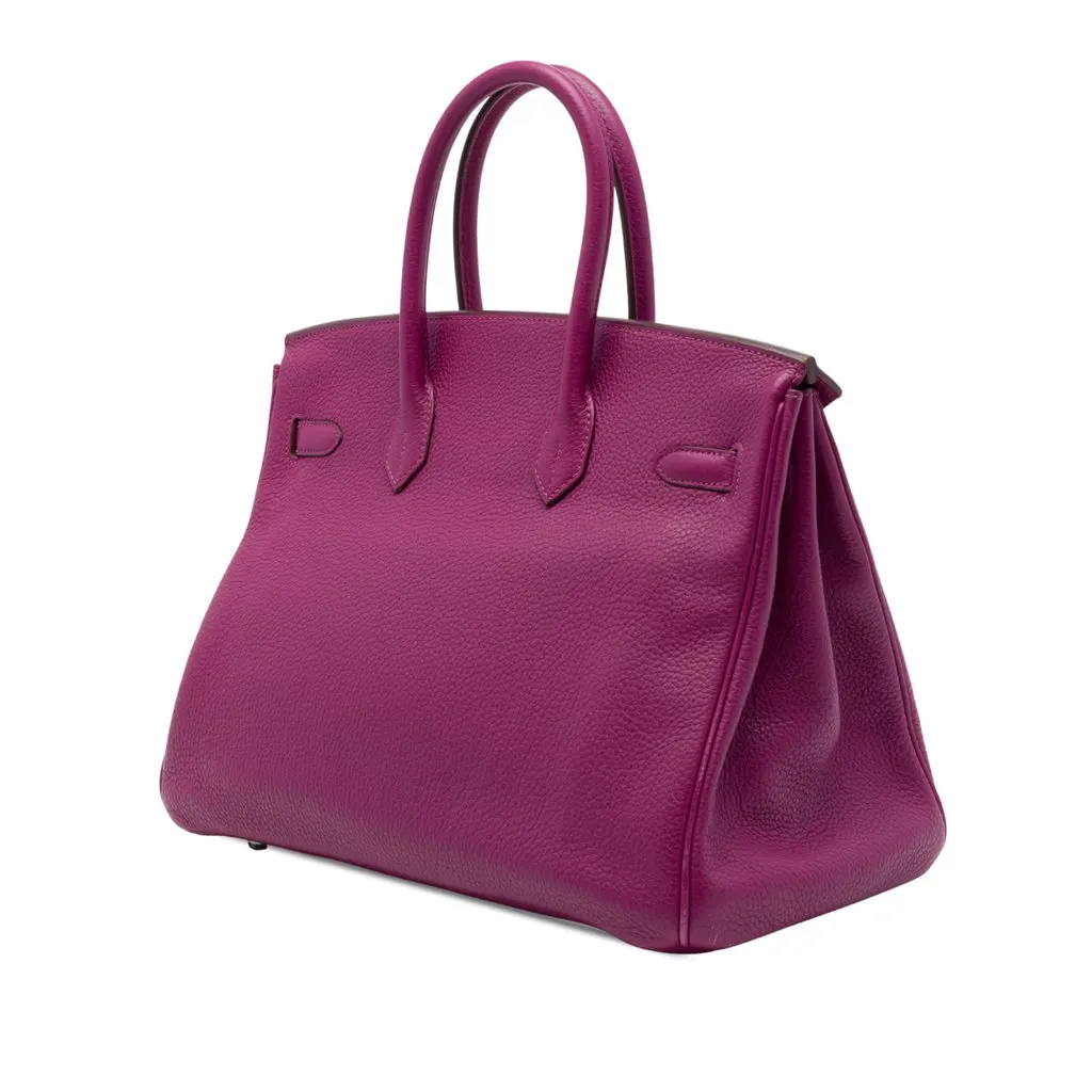 Hermès Togo Birkin Retourne 35 Purple Leather Very good - Back View