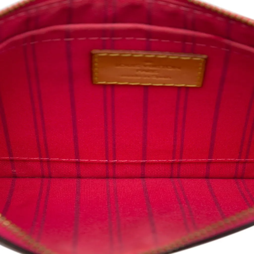 Louis Vuitton Monogram Neverfull MM Pouch Brown Canvas Good - Model View