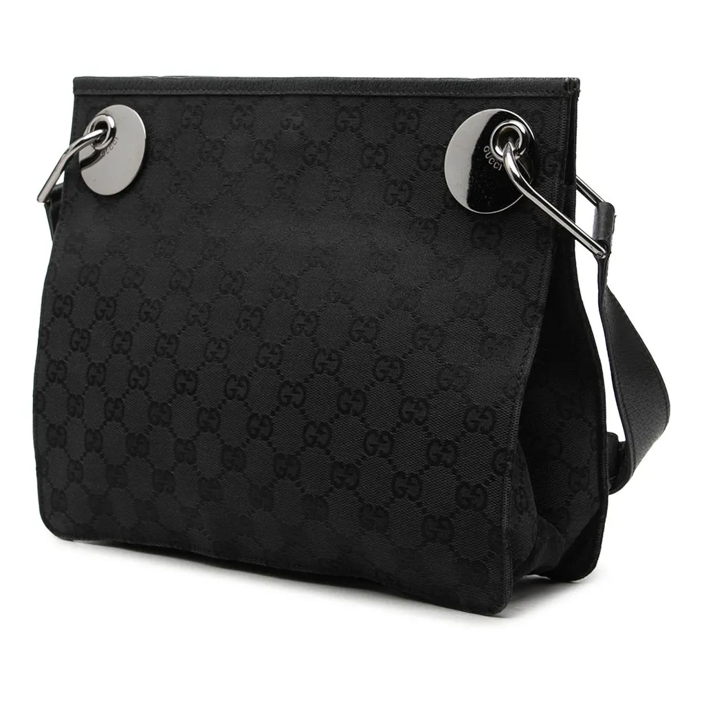 Gucci GG Canvas Eclipse Crossbody Black Canvas Very good - Back View