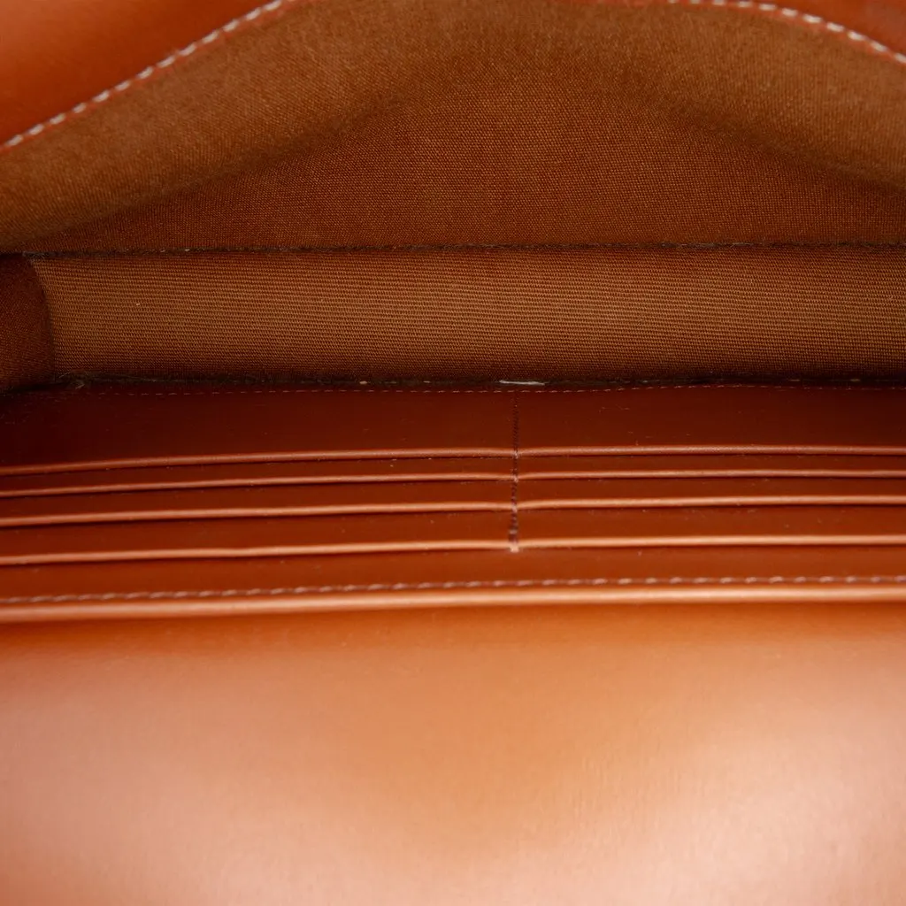 Celine Triomphe Coated Canvas Wallet On Strap Brown Very good - Model View