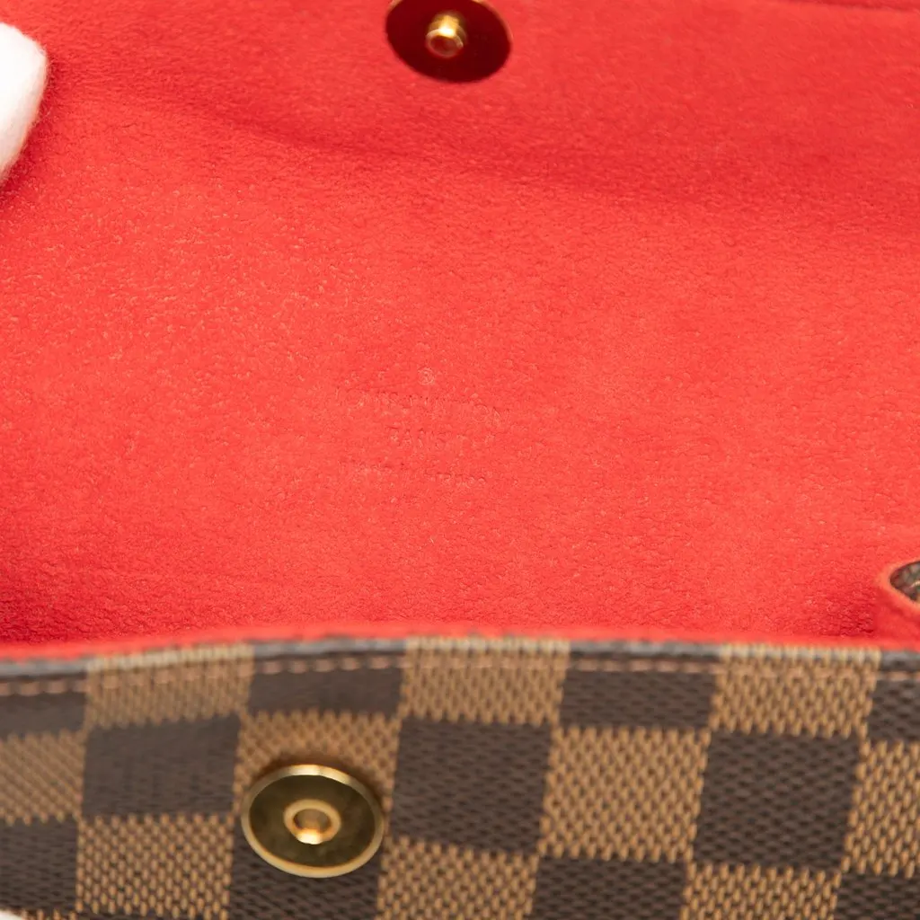 Louis Vuitton Damier Ebene Florentine Pochette Brown Canvas Good - Box View