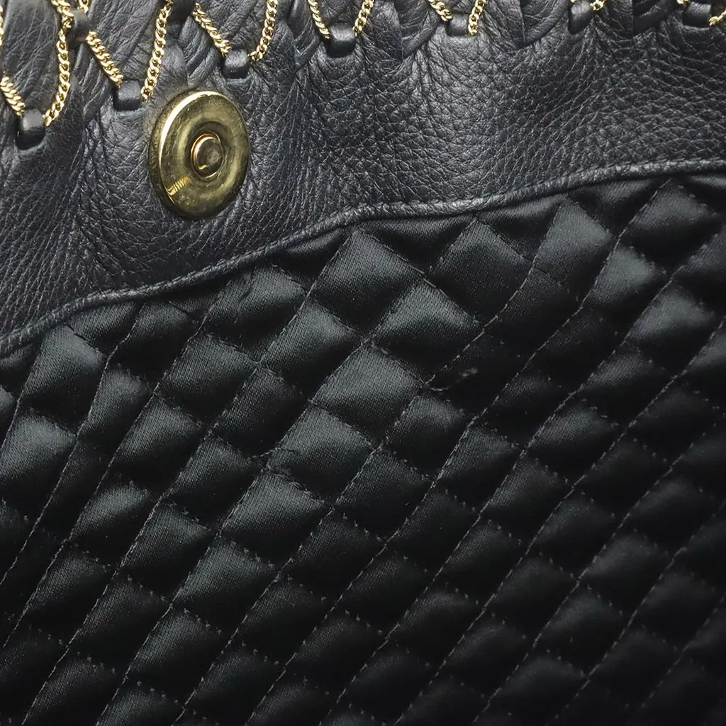 Ferragamo Leather Vara Chain Link Satchel Black Leather Very good - Box View