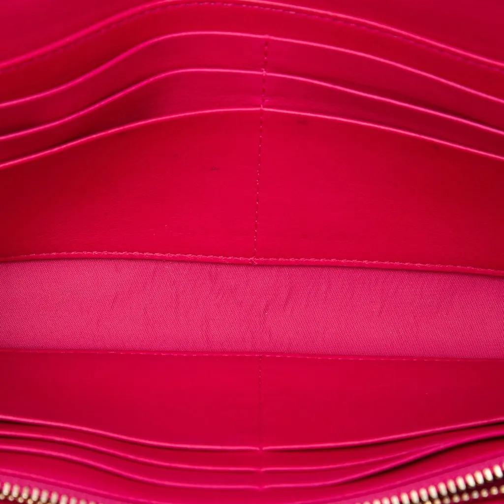 Dior Patent Cannage Lady Dior Wallet On Chain Pink Leather Very good - Model View