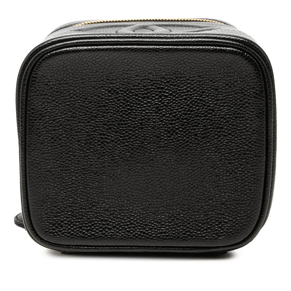 Chanel CC Caviar Vanity Case Black Leather Very good - Inside View