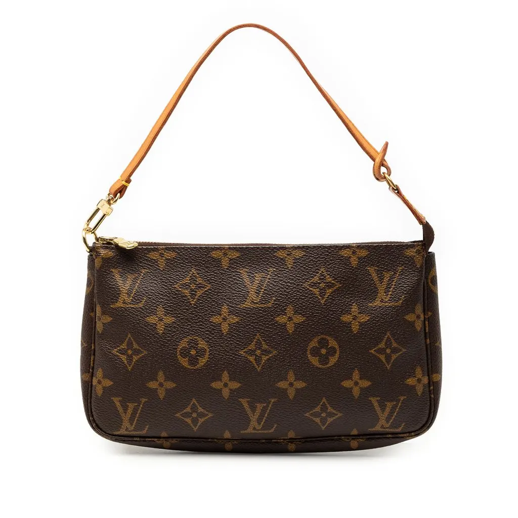 Louis Vuitton Monogram Pochette Accessoires Brown Very good - Front View