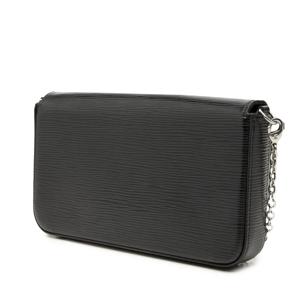 Louis Vuitton Epi Pochette Felicie Black Leather Good - Back View